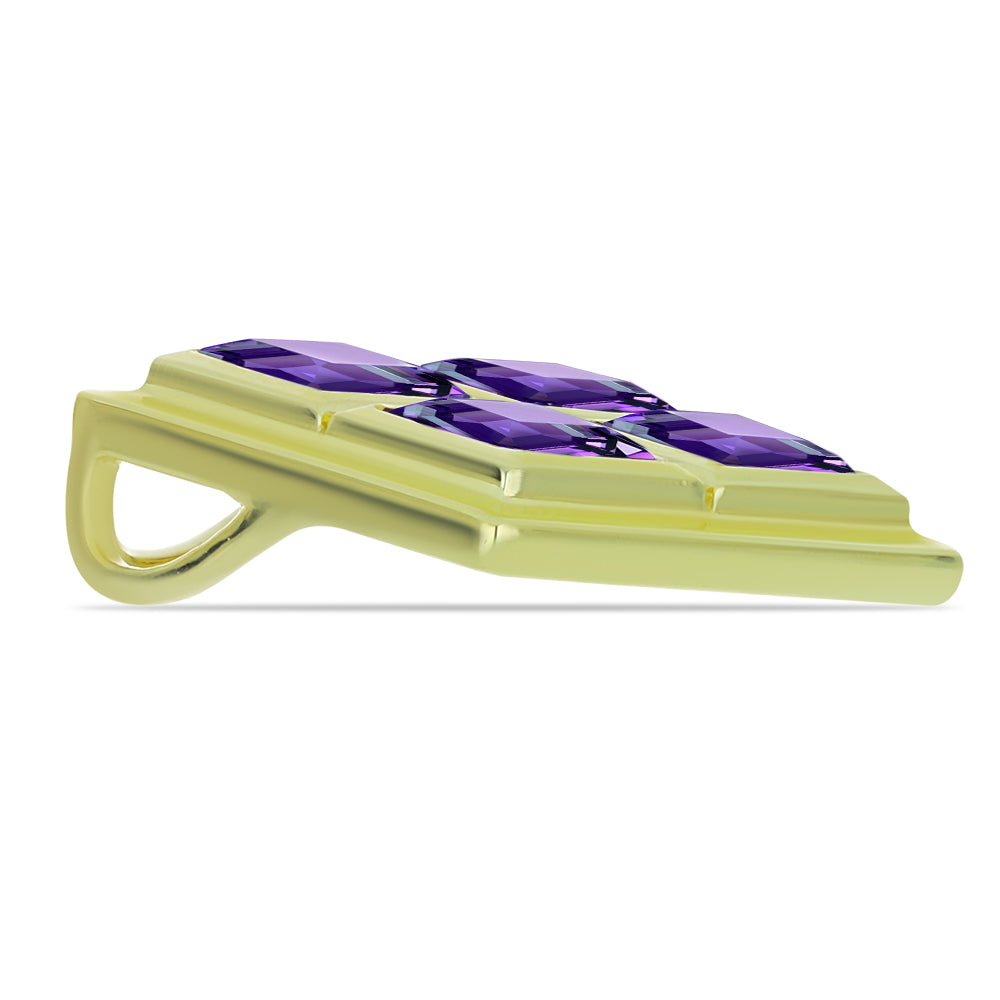 Kullattu hopeaRiipus Marokon Ametistilla