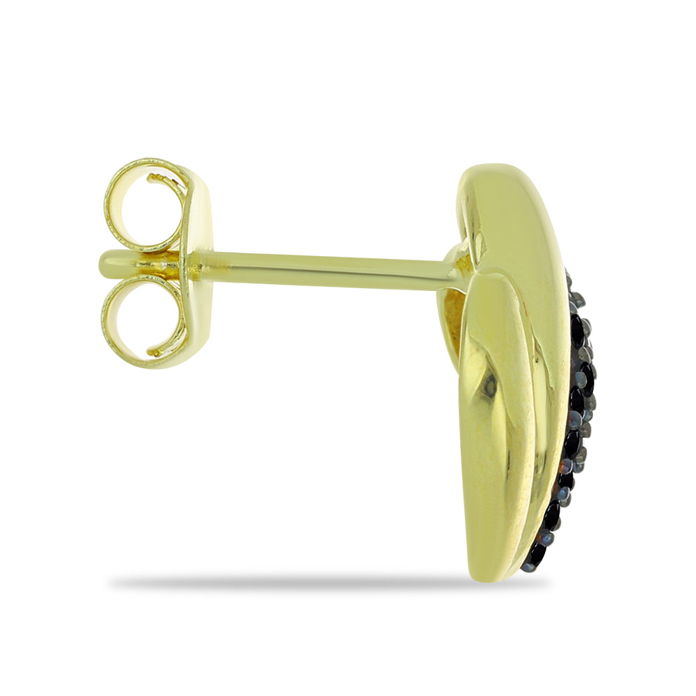 Kullatut hopeat Korvakorut Mustalla Spinellillä