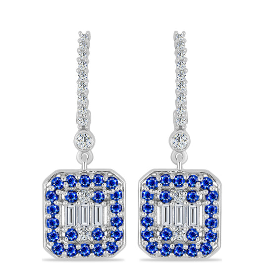 HopeaKorvakorut Australialaisella SinisellÀ Safiirilla ja Valkoisella Topaasilla