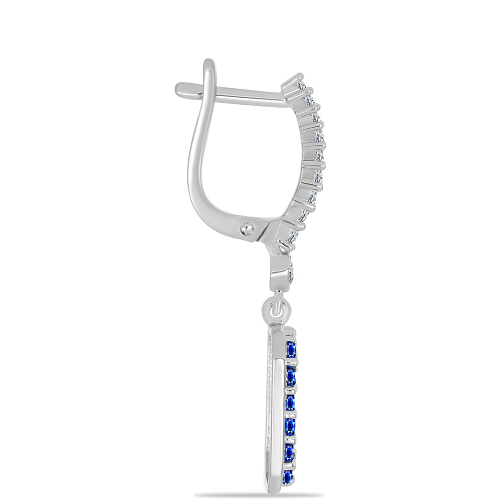 HopeaKorvakorut Australialaisella Sinisellä Safiirilla ja Valkoisella Topaasilla