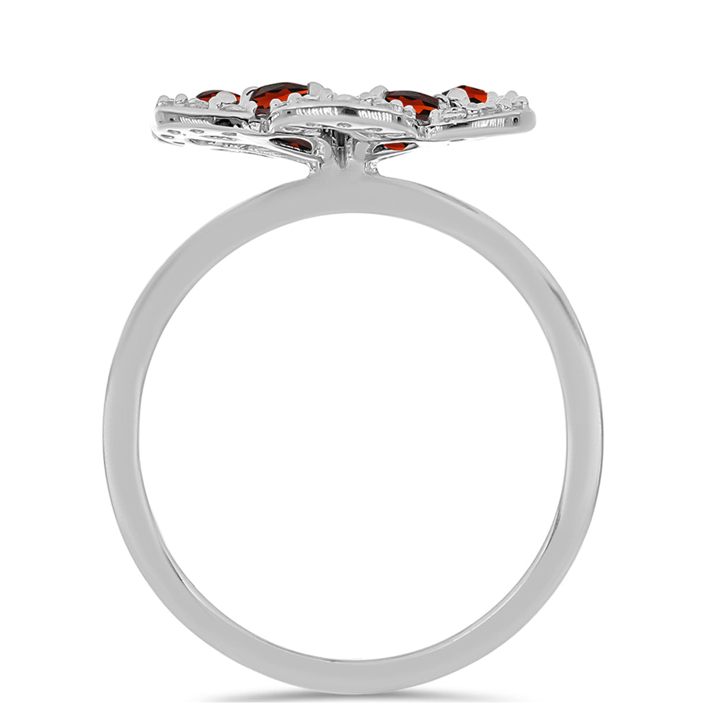 HopeaSormus Barton Granaatilla ja Valkoisella Topaasilla 2