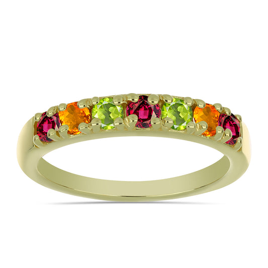 Kullattu hopeaSormus Chakra Turmaliinilla