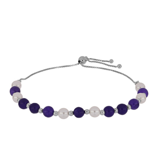 HopeaRannekoru Violetilla Jadella ja Makeanveden Valkoisella HelmellÀ