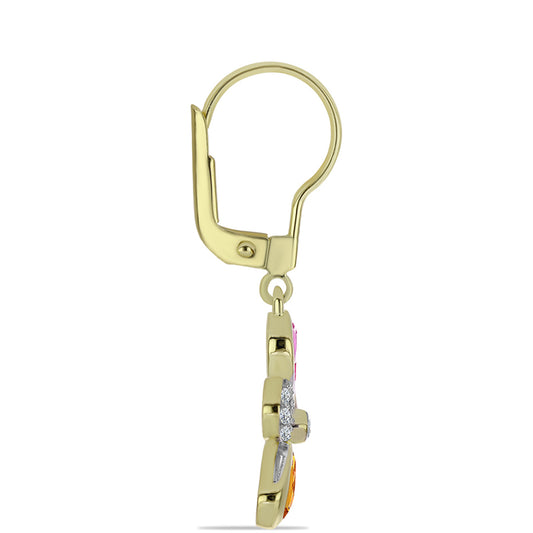 Kullatut hopeat Korvakorut Roseberyn Sateenkaarisafiirilla ja Valkoisella Topaasilla