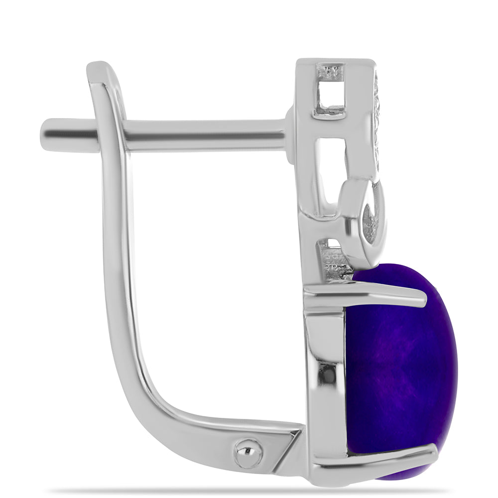 HopeaKorvakorut Violetilla Jadella ja Valkoisella Topaasilla