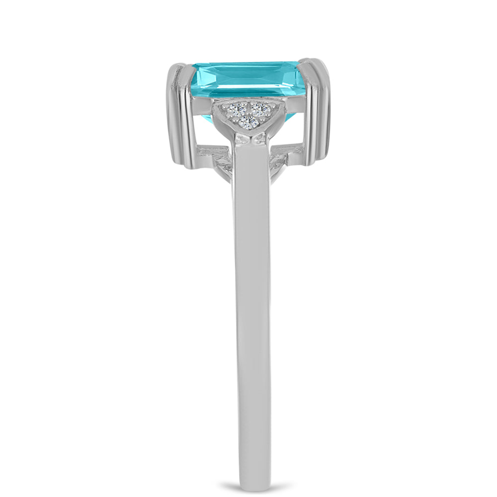 HopeaSormus Paraiban Kvartsilla ja Valkoisella Topaasilla