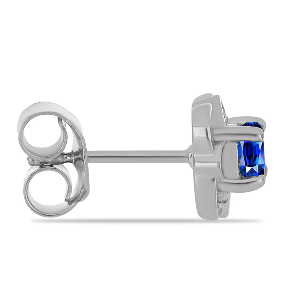 HopeaKorvakorut Australialaisella Sinisellä Safiirilla ja Valkoisella Topaasilla