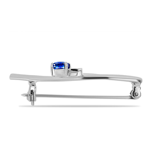 HopeaRintaneula Australialaisella SinisellÀ Safiirilla ja Valkoisella Topaasilla