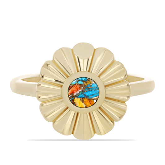 Kullattu hopeaSormus Osterin Turkoosilla