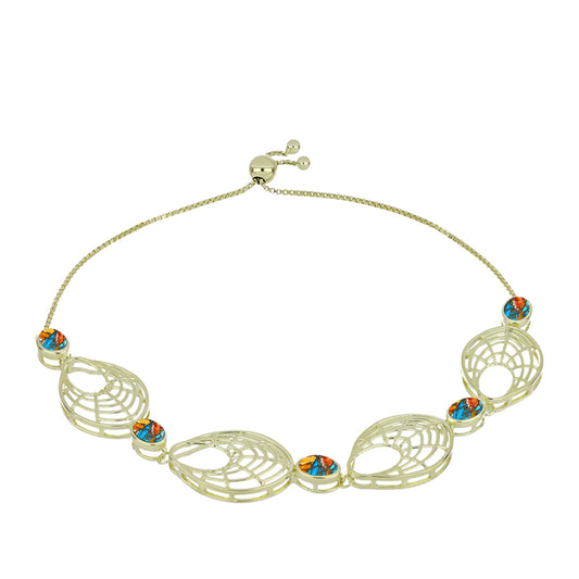 Kullattu hopeaRannekoru Osterin Turkoosilla