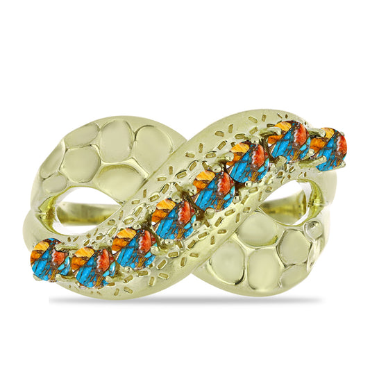 Kullattu hopeaSormus Osterin Turkoosilla