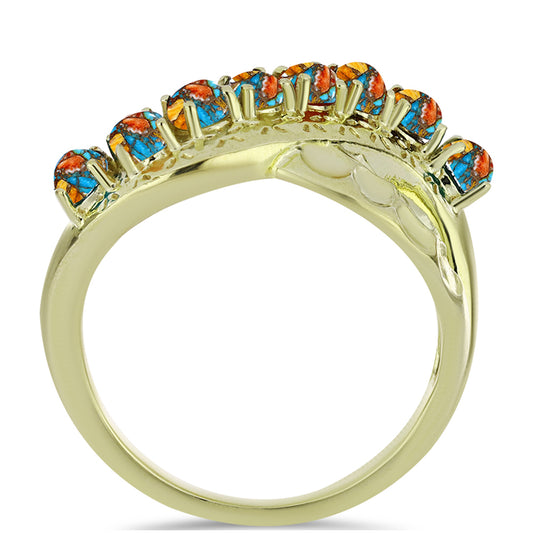 Kullattu hopeaSormus Osterin Turkoosilla