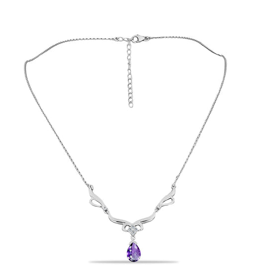 HopeaKaulakoru Marokon Ametistilla ja Valkoisella Topaasilla