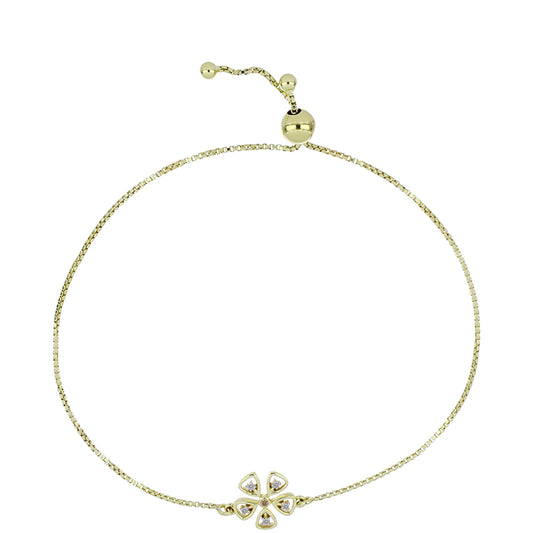 Kullattu hopeaRannekoru Shamppanjan VÀrisellÀ Timantilla ja Valkoisella Timantilla