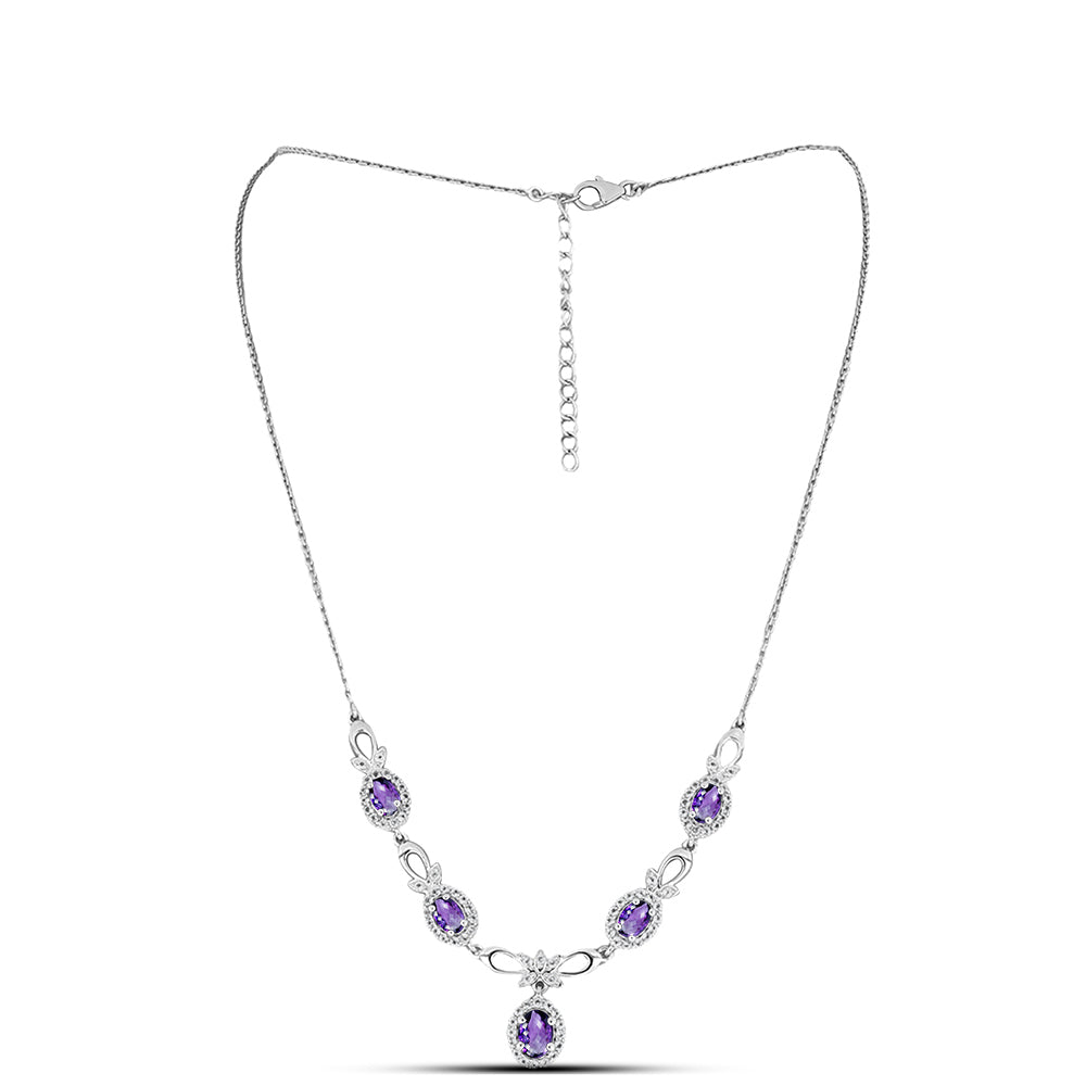 HopeaKaulakoru Marokon Ametistilla ja Valkoisella Topaasilla
