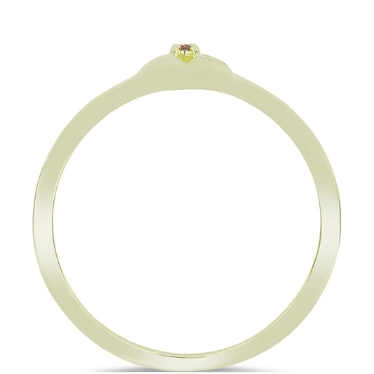 Kullattu hopeaSormus Shamppanjan VÀrisellÀ Timantilla