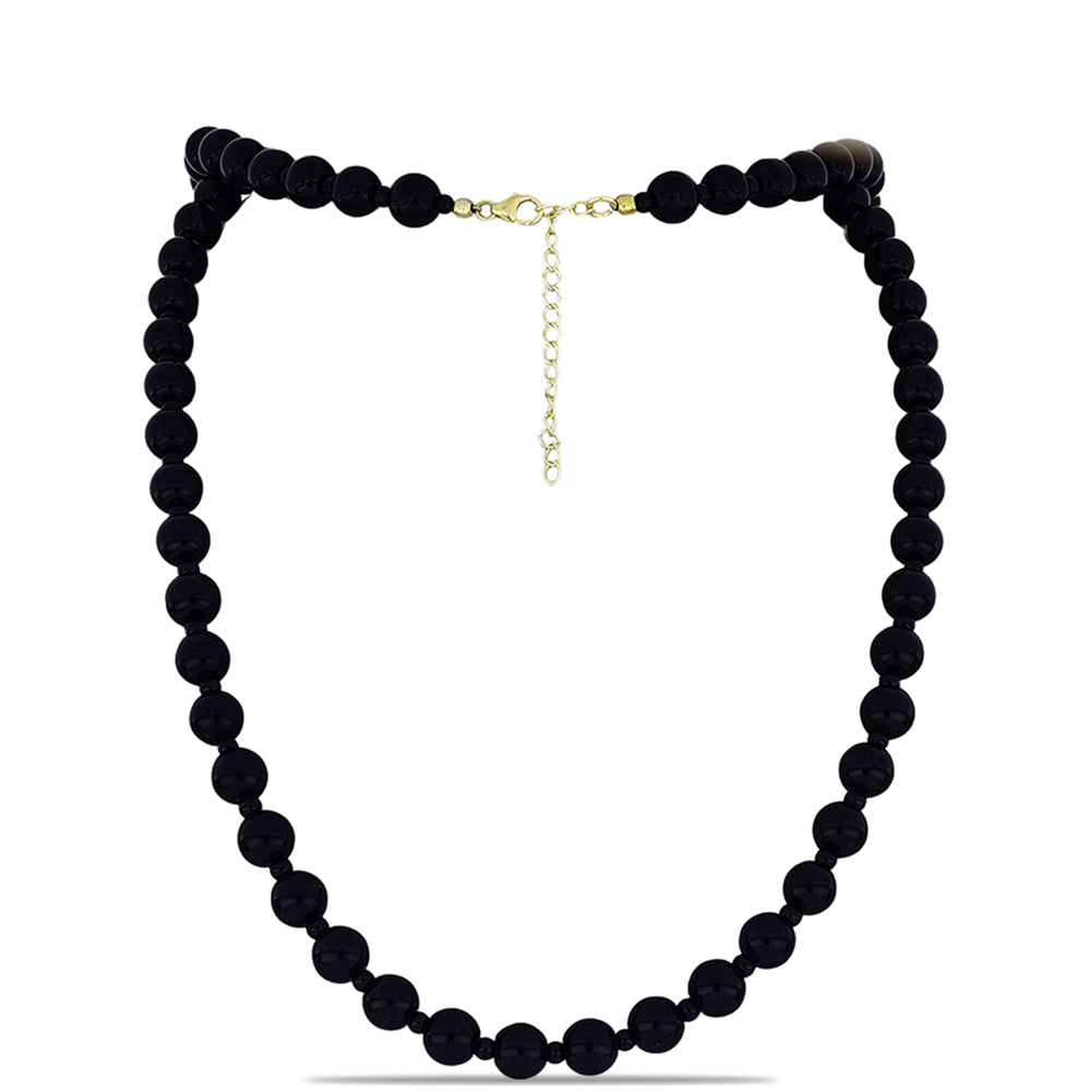 Kullattu hopeaKaulakoru Suwarin Mustalla Onyksilla