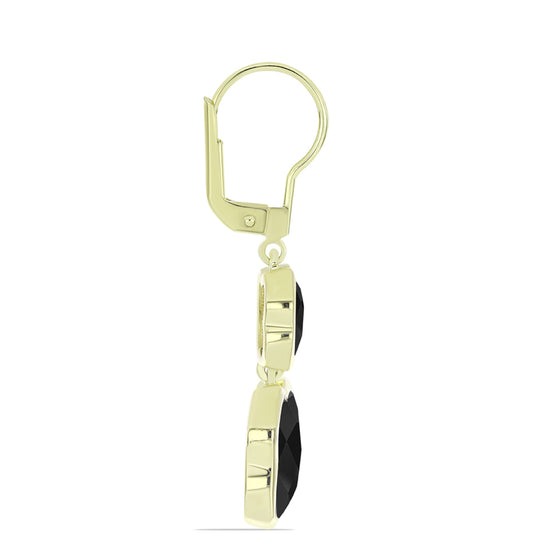 Kullatut hopeat Korvakorut Suwarin Mustalla Onyksilla