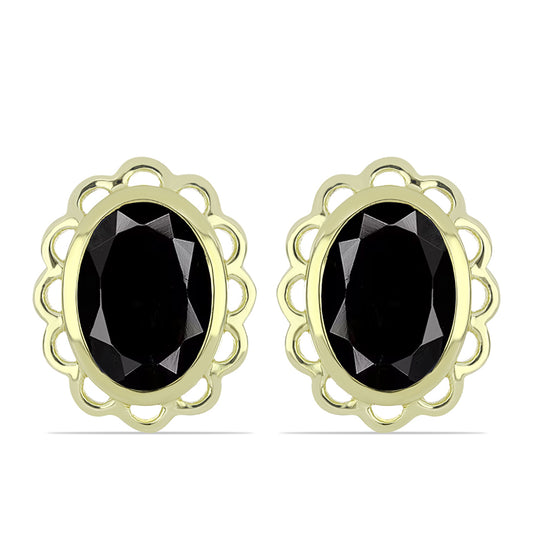 Kullatut hopeat Korvakorut Suwarin Mustalla Onyksilla