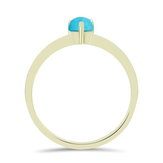 Kullattu hopeaSormus Ruususen Turkoosilla