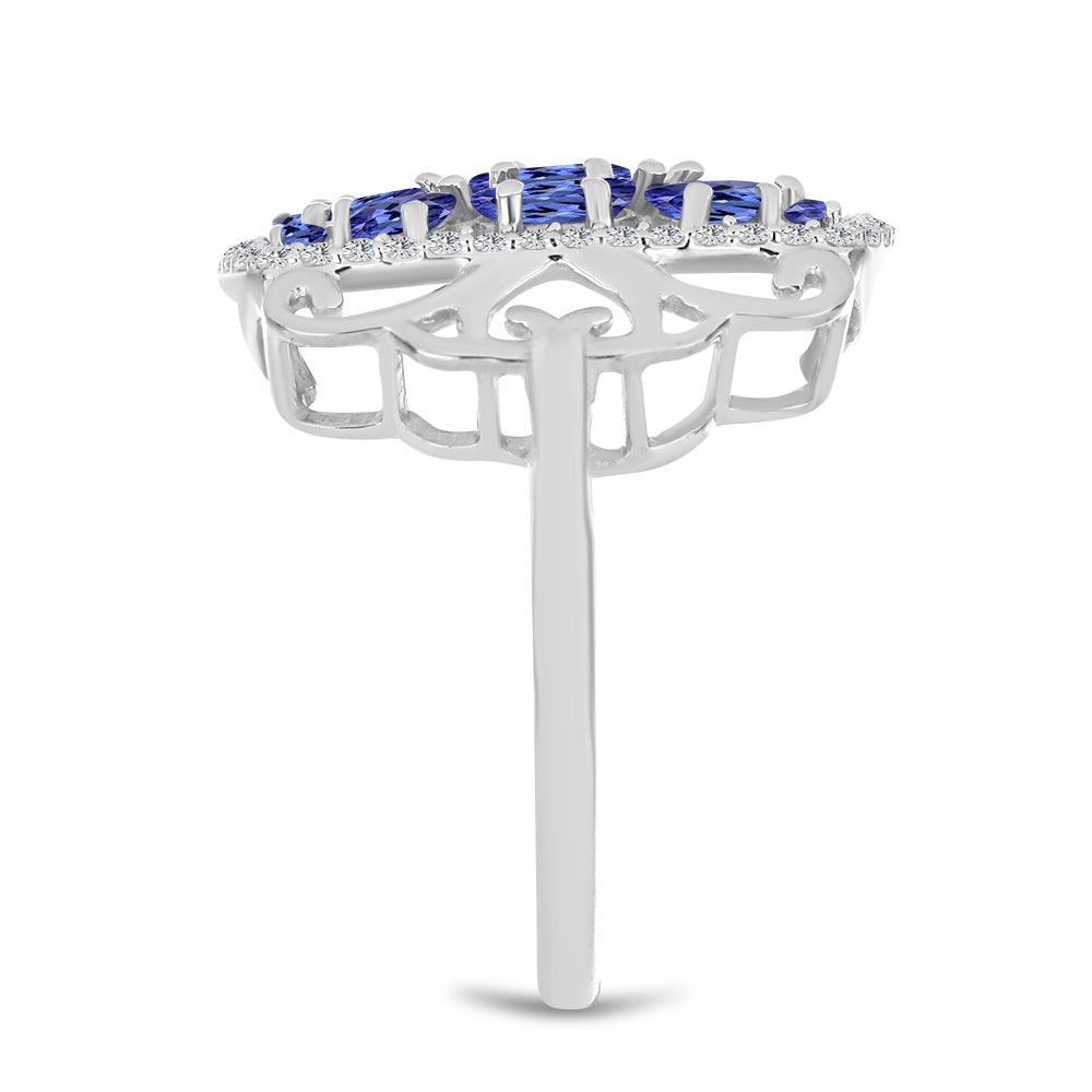 HopeaSormus Tansaniitilla ja Valkoisella Topaasilla