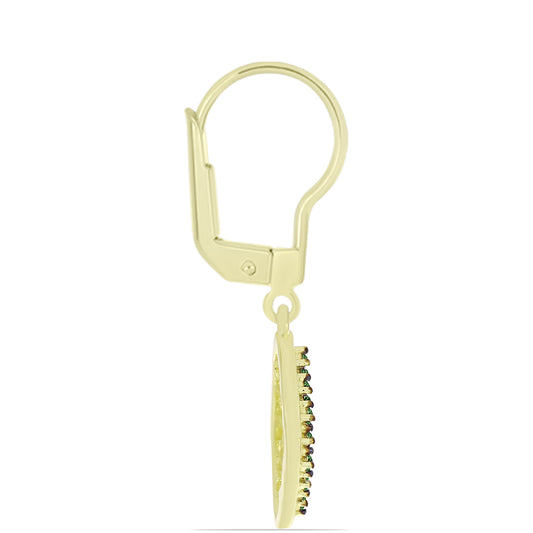 Kullatut hopeat Korvakorut VihreÀllÀ Timantilla