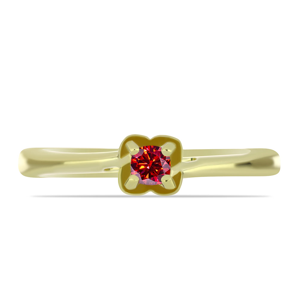 Kullattu hopeaSormus Majesteettinen Rouge Moissanite
