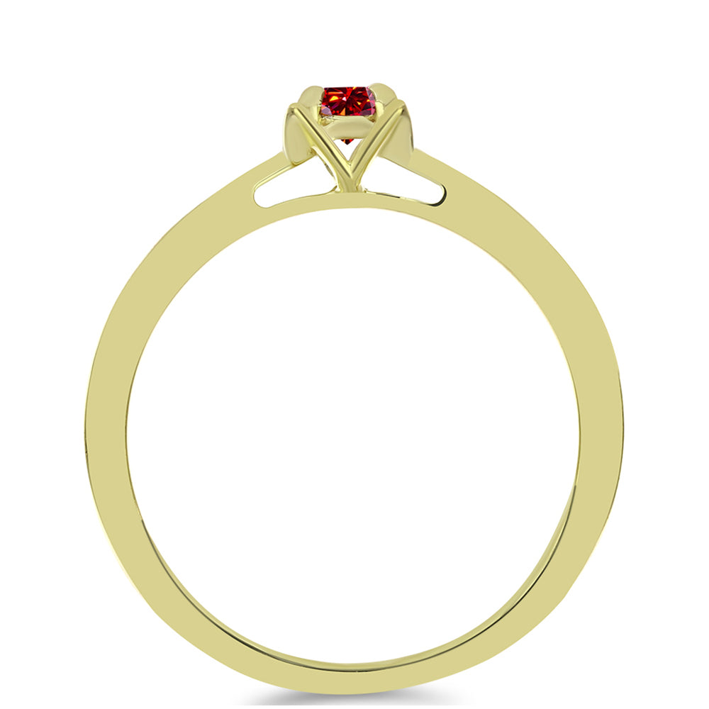 Kullattu hopeaSormus Majesteettinen Rouge Moissanite