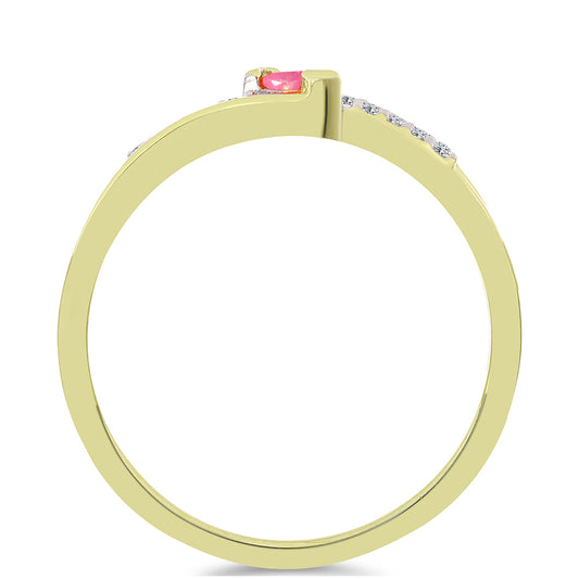 Kullattu hopeaSormus Etiopian Lega Dembin Vaaleanpunaisella Opaalilla ja Valkoisella Topaasilla