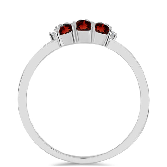 HopeaSormus Barton Granaatilla ja Valkoisella Topaasilla