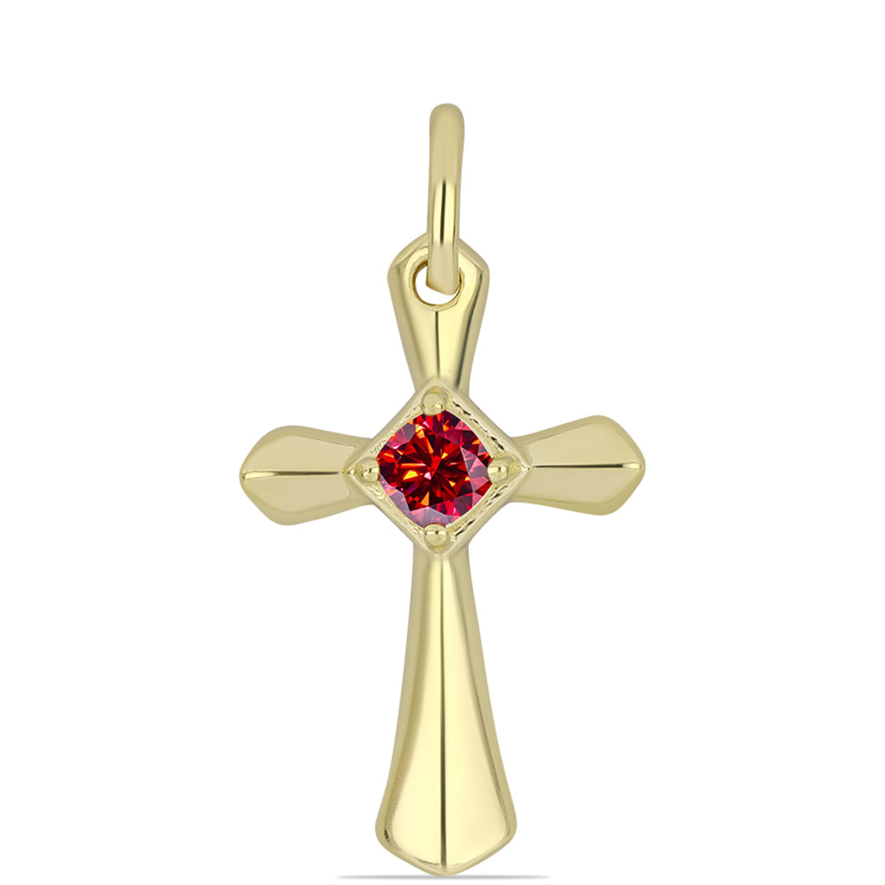 Kullattu hopeaRiipus Majesteettinen Rouge Moissanite