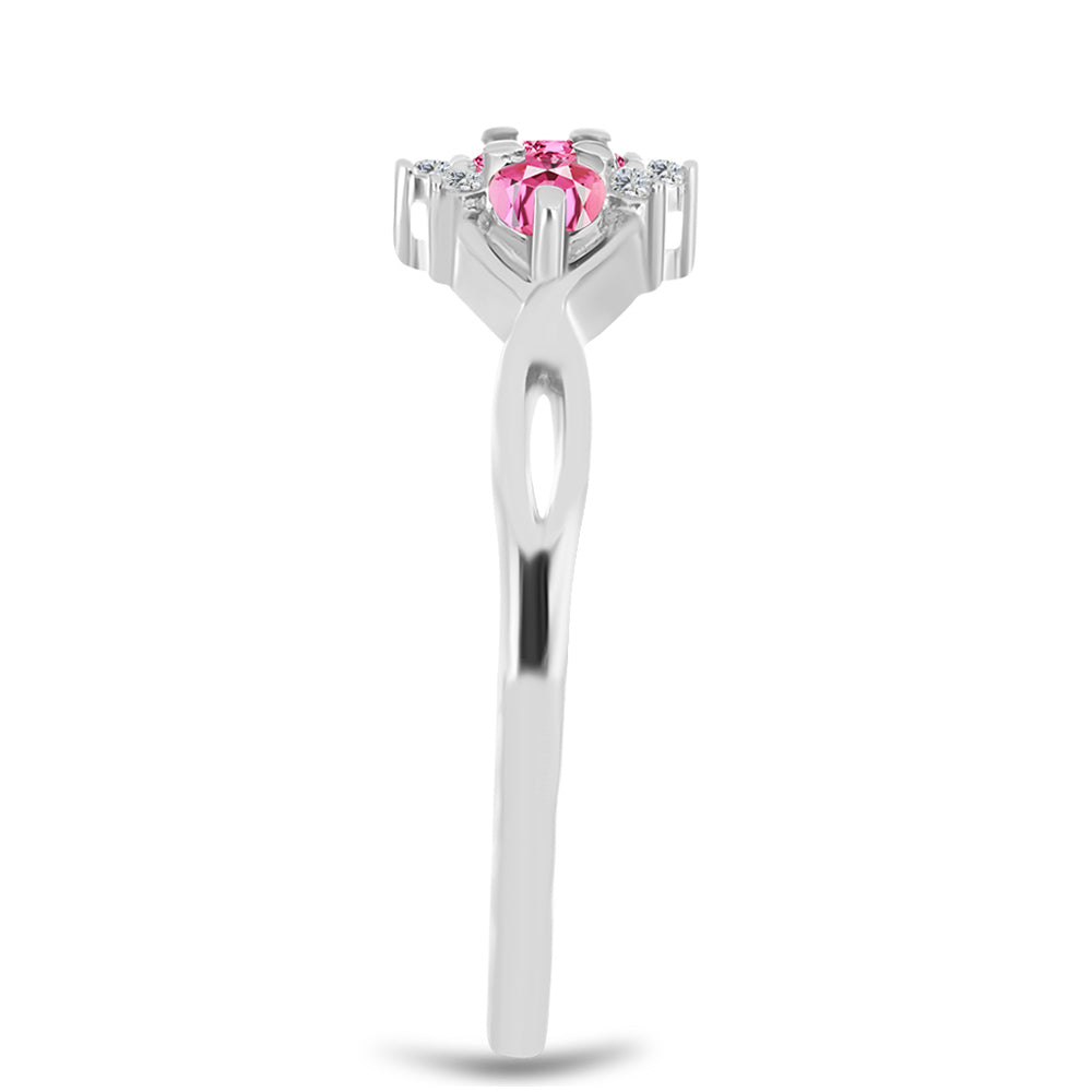 HopeaSormus Vaalenapunaisella Permadullan Turmaliinilla ja Valkoisella Topaasilla