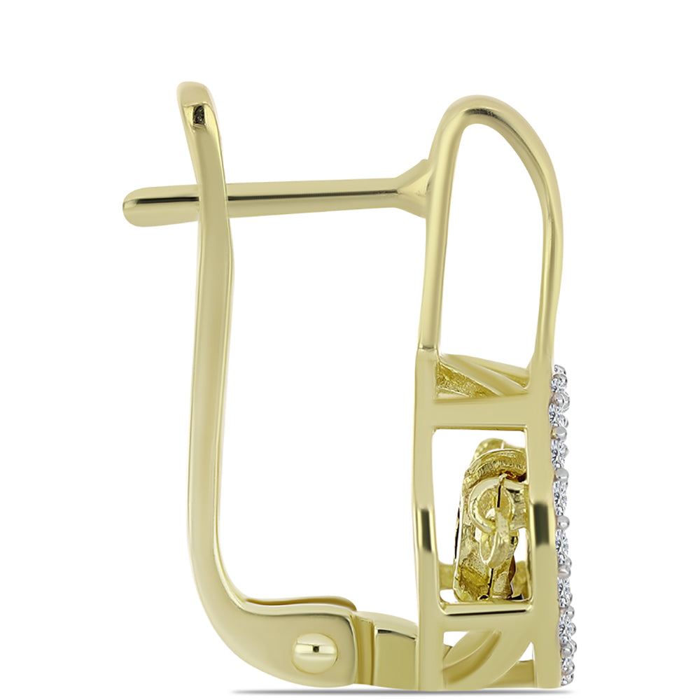 Kullatut hopeat Korvakorut Sininen tanssiva timantti ja Valkoisella Topaasilla