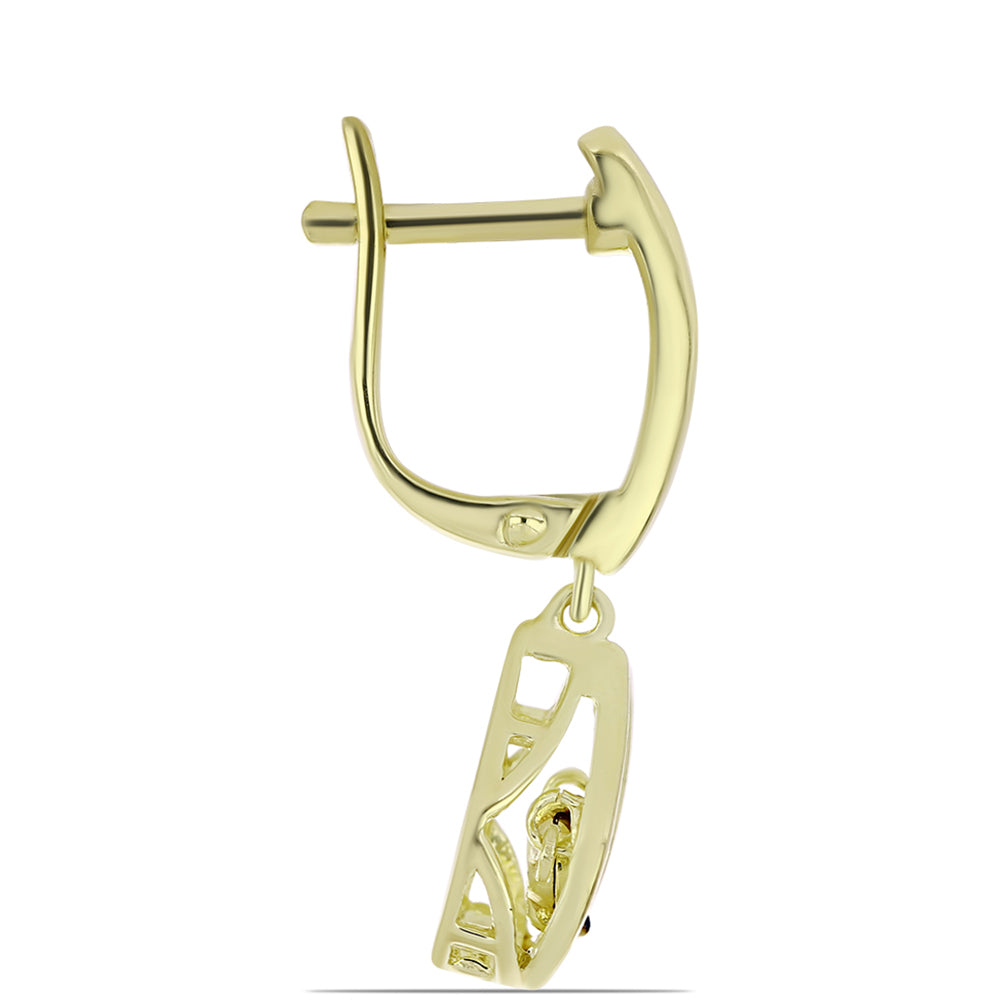 Kullatut hopeat Korvakorut Sininen tanssiva timantti