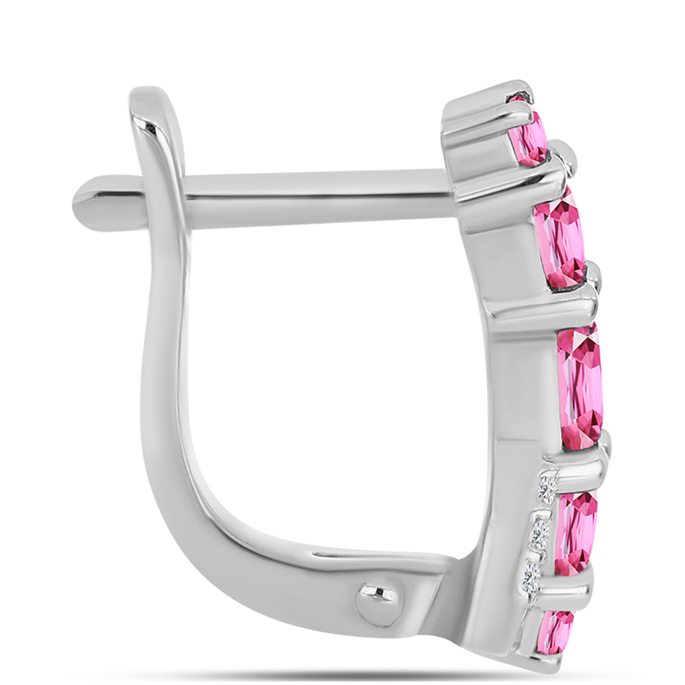 HopeaKorvakorut Vaalenapunaisella Permadullan Turmaliinilla ja Valkoisella Topaasilla