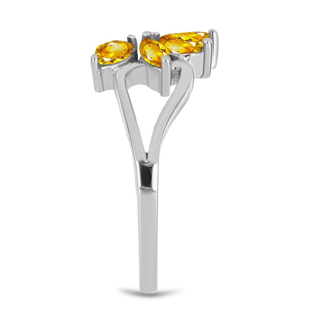 HopeaSormus Ural Sitriinillä ja Valkoisella Topaasilla