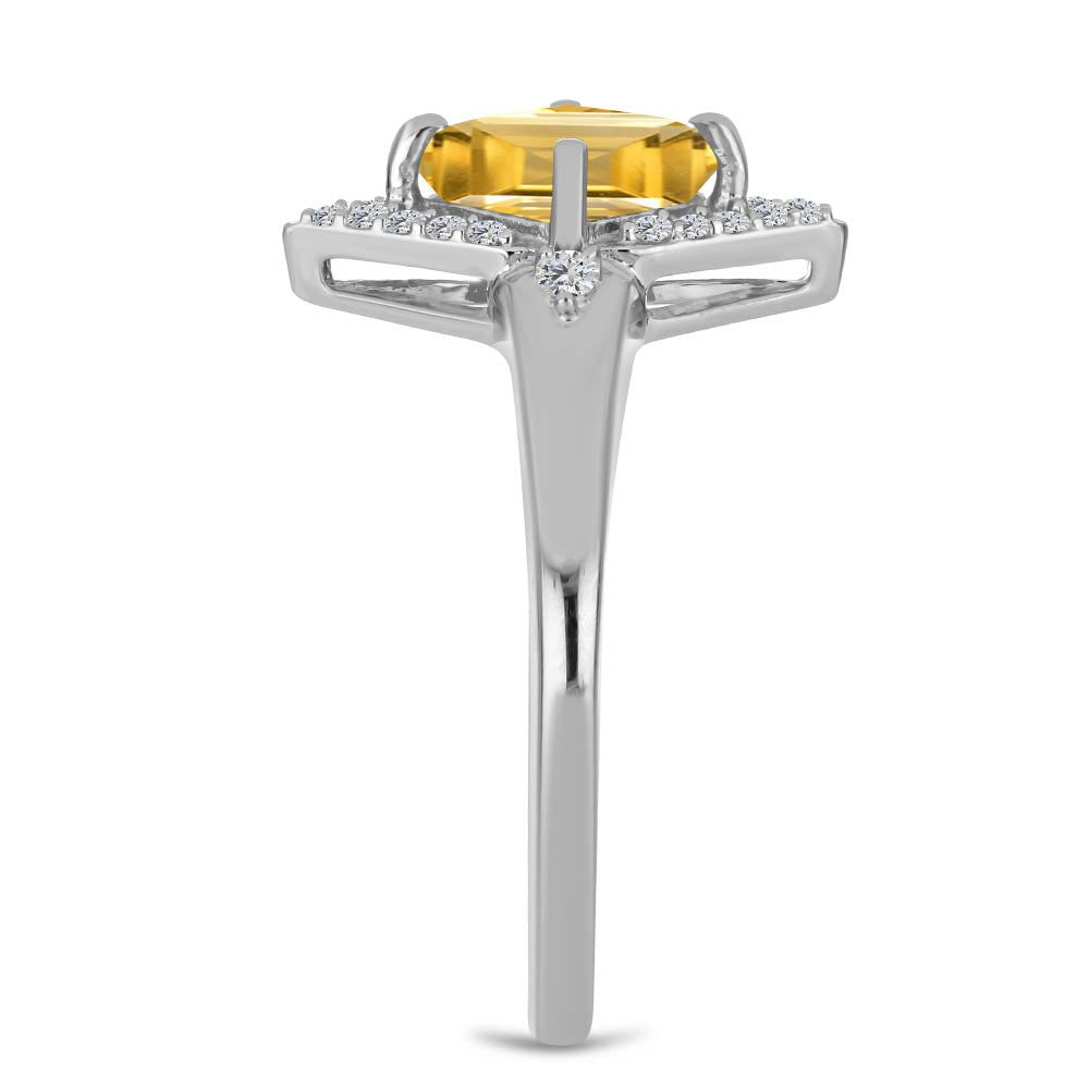 HopeaSormus Ural Sitriinillä ja Valkoisella Topaasilla