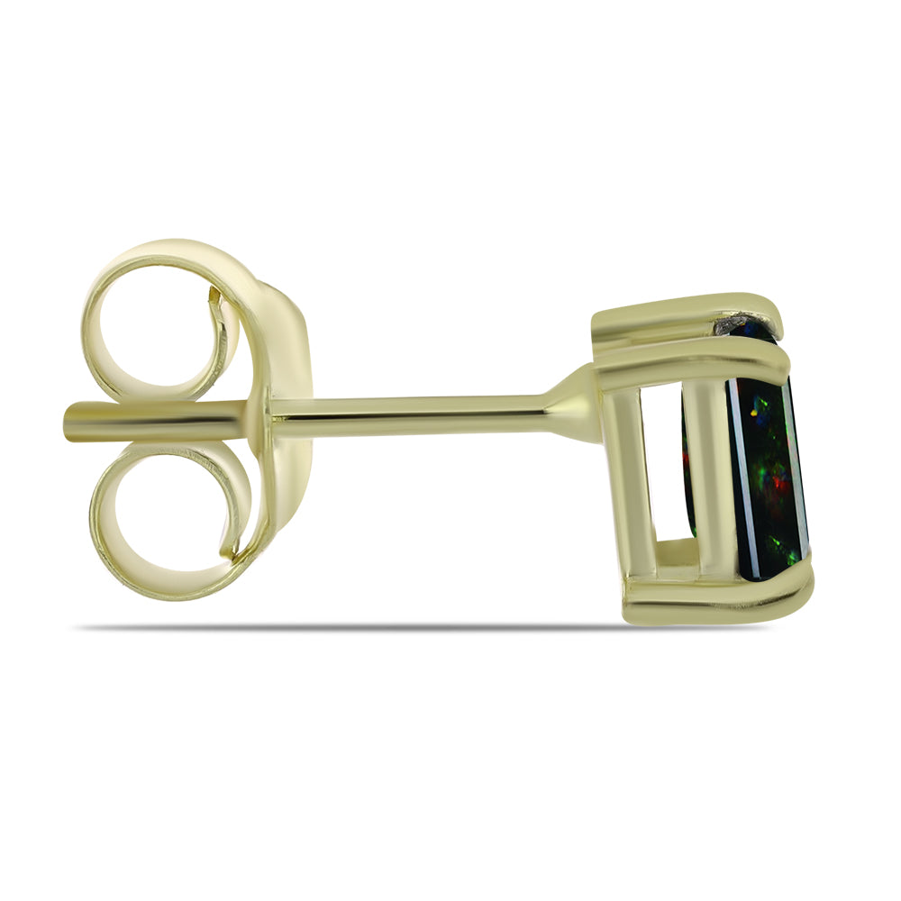 Kullatut hopeat Korvakorut Lega Dembin Keskiyönmustan Etiopialaisella Opaalilla