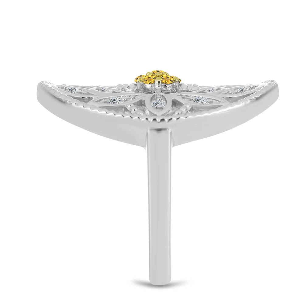 HopeaSormus Ural Sitriinillä ja Valkoisella Topaasilla