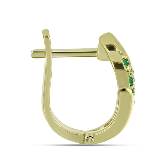 Kullatut hopeat Korvakorut Sambian Smaragdilla