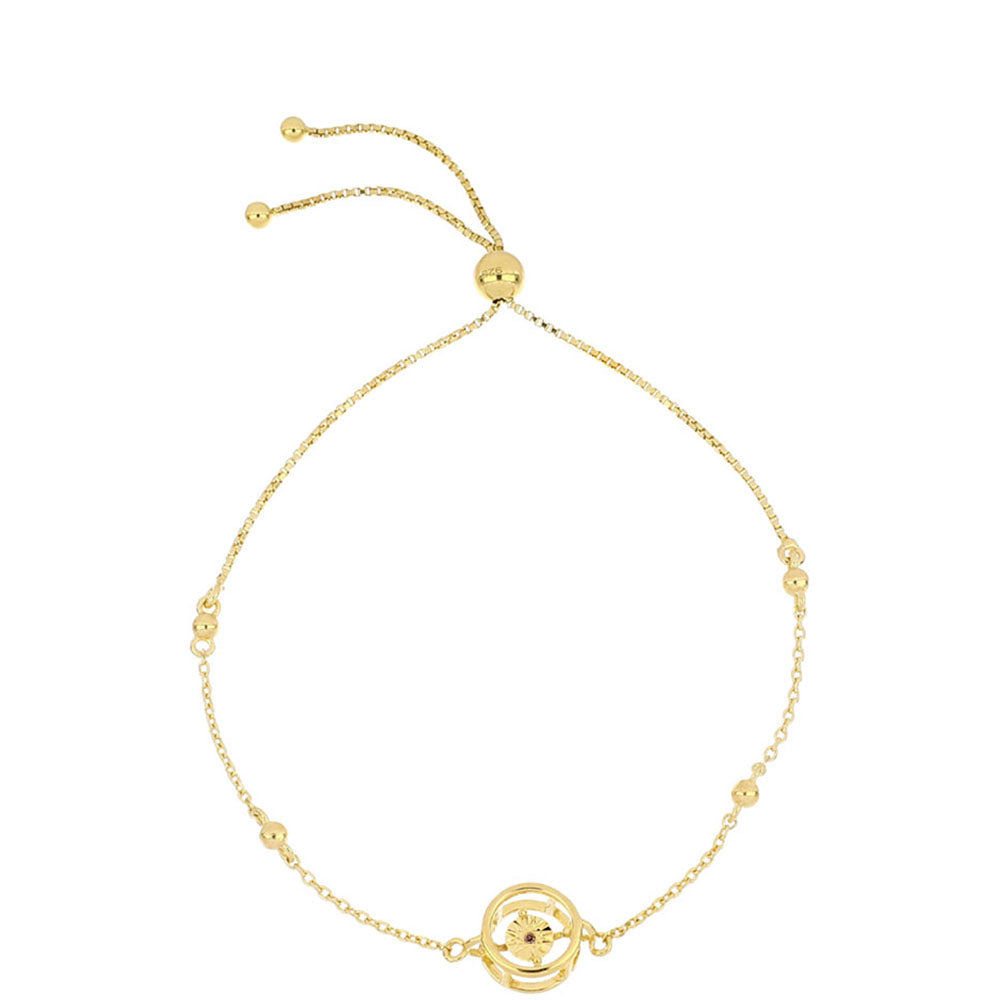 Kullattu hopeaRannekoru Konjakin Värisellä Timantilla