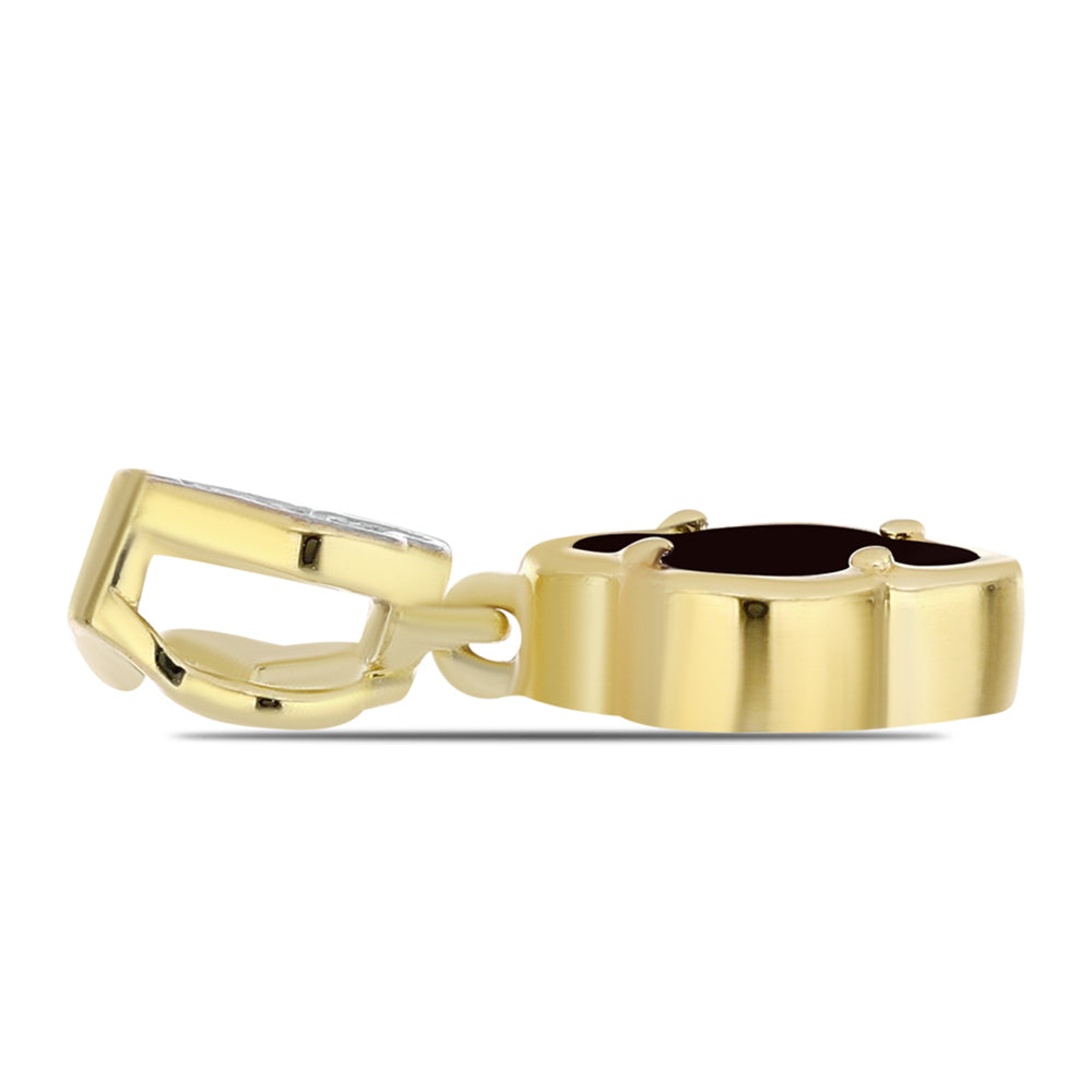 Kullattu hopeaRiipus Mustalla Onyksilla ja Valkoisella Topaasilla