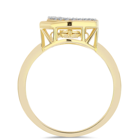 Kullattu hopeaSormus Konjakin VÀrisellÀ Timantilla ja Valkoisella Topaasilla