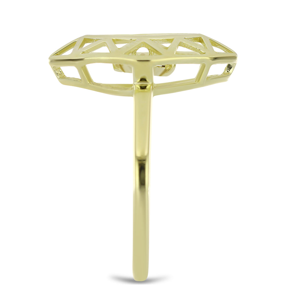 Kullattu hopeaSormus Konjakin Värisellä Timantilla