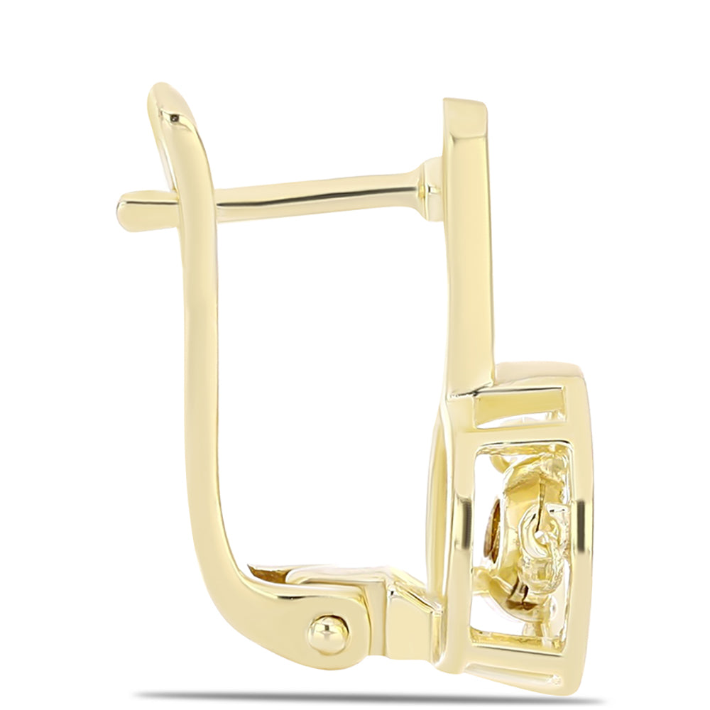 Kullatut hopeat Korvakorut Konjakin Värisellä Timantilla