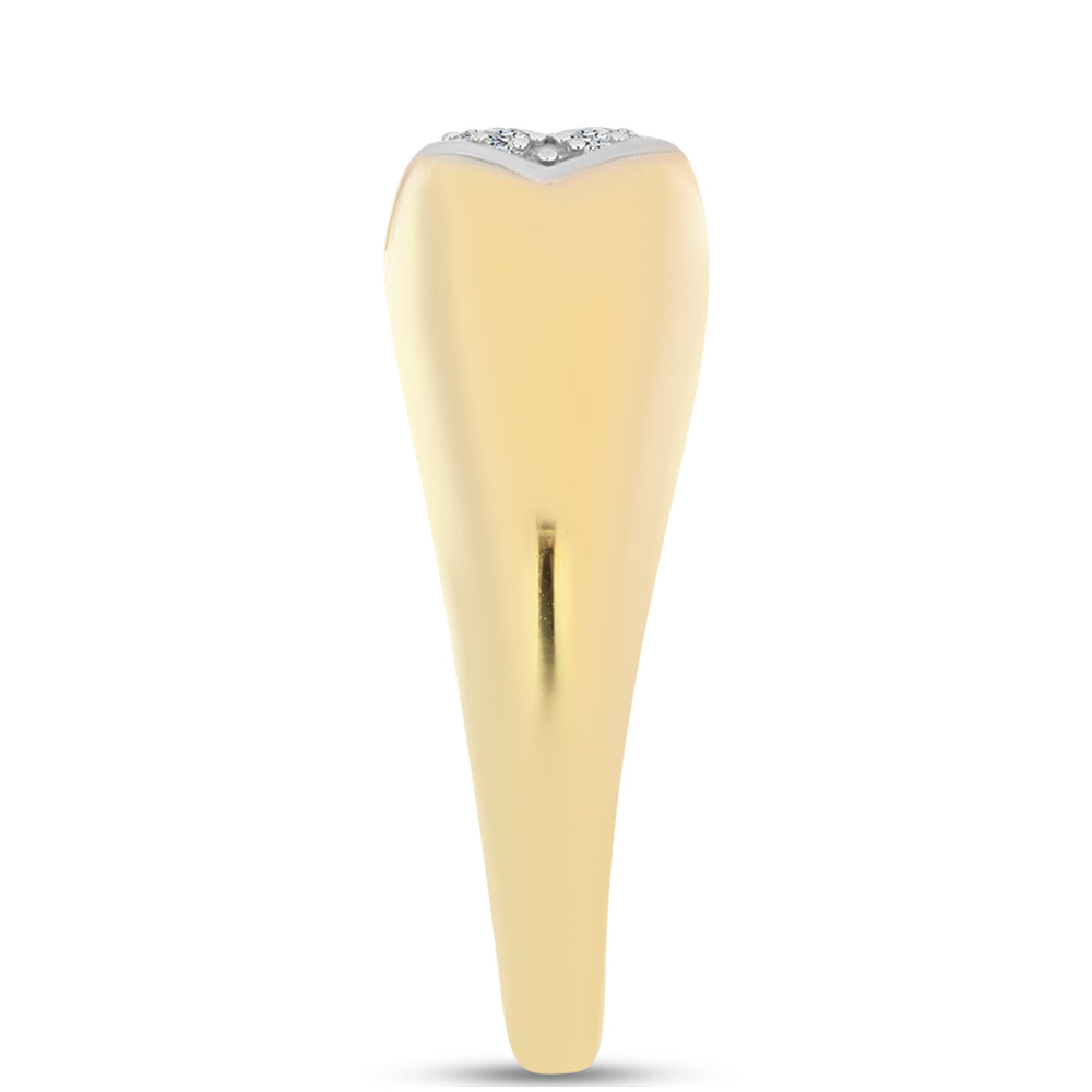 Kullattu hopeaSormus Konjakin Värisellä Timantilla ja Valkoisella Topaasilla