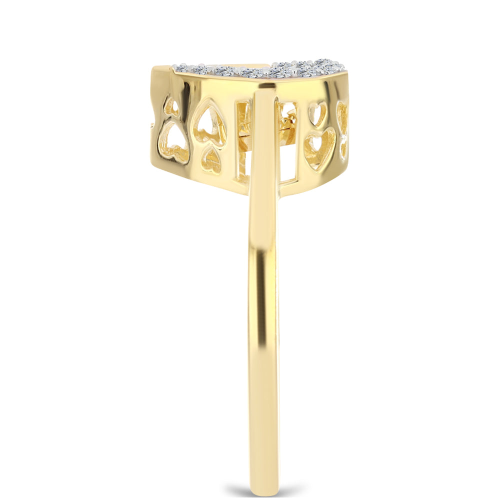 Kullattu hopeaSormus Konjakin Värisellä Timantilla ja Valkoisella Topaasilla