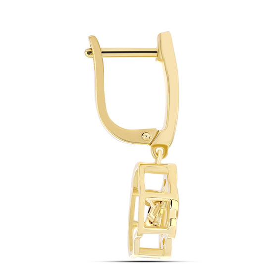 Kullatut hopeat Korvakorut Konjakin VÀrisellÀ Timantilla