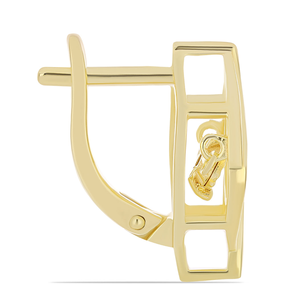 Kullatut hopeat Korvakorut Konjakin Värisellä Timantilla