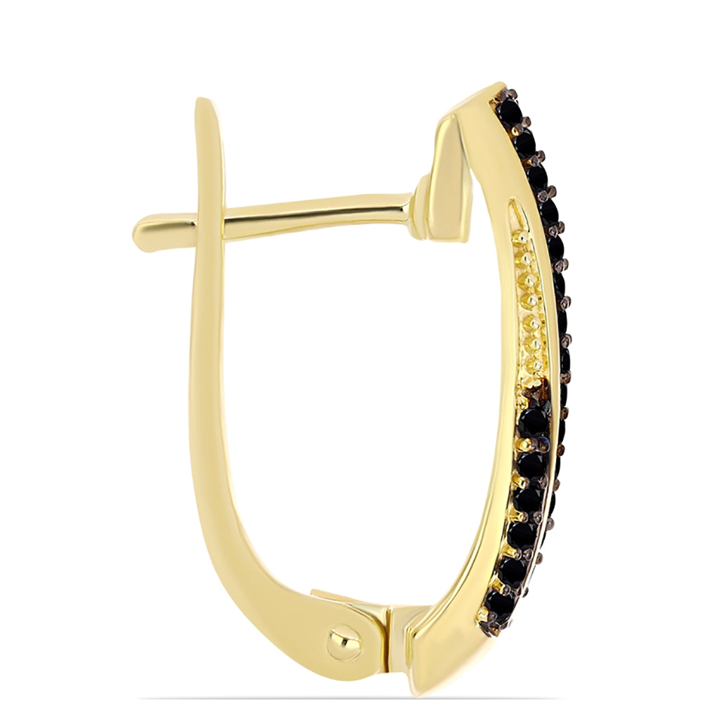 Kullatut hopeat Korvakorut Mustalla Onyksilla